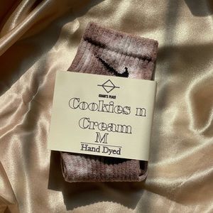 Cookies n Cream Custom TieDye Everyday Cush Socks
